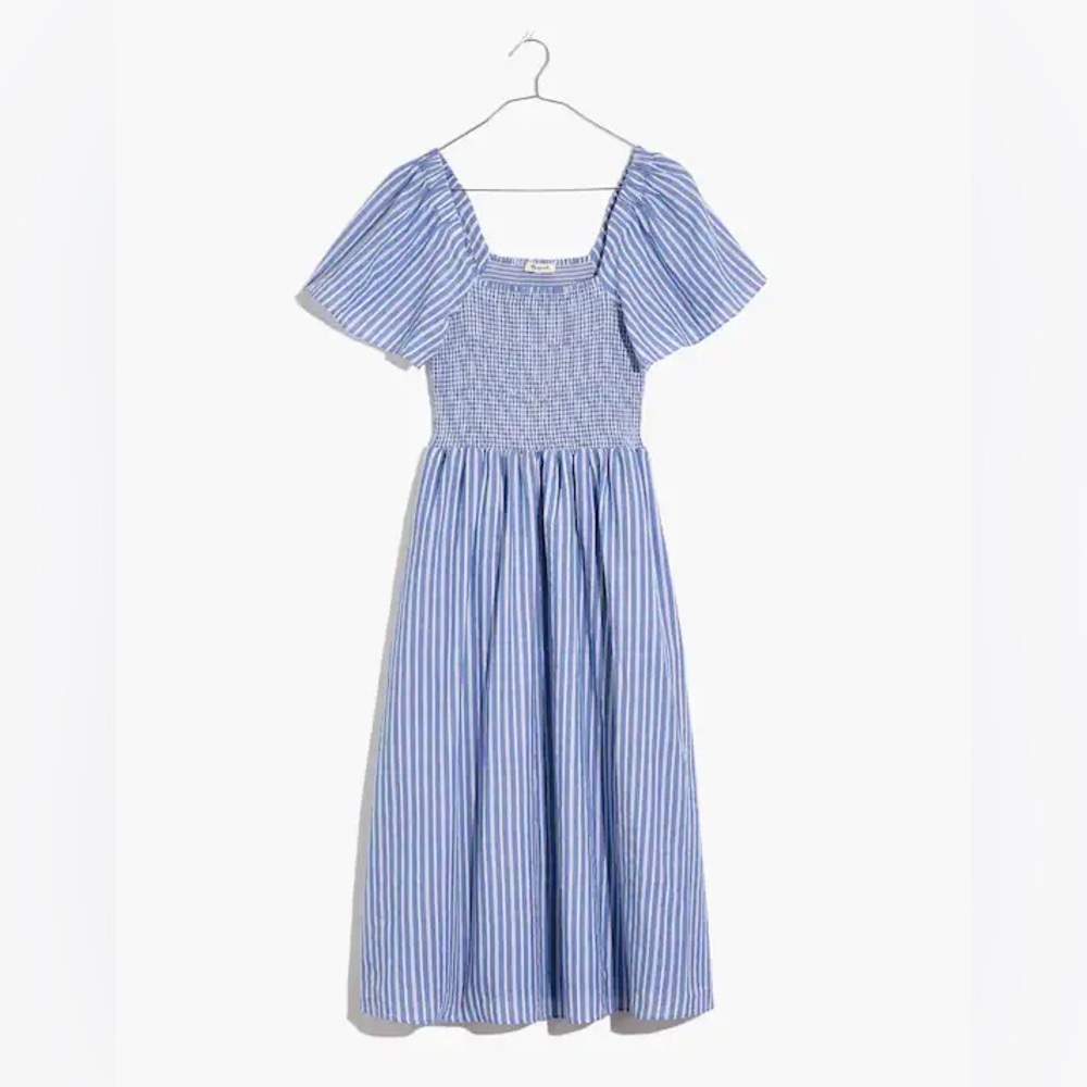 Madewell Petite Lucie Smocked Midi Dress